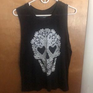 Flower Skull Muscle Tank